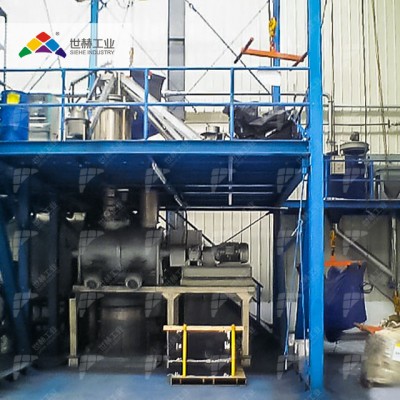 Textile dye powder mixer and production line