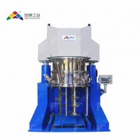 Resin vacuum high speed planetary mixer with cooling jacket