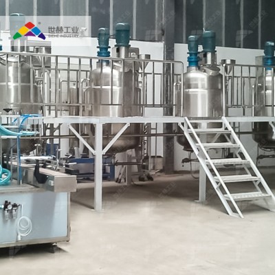 Hand sanitizer homogenizer and production line